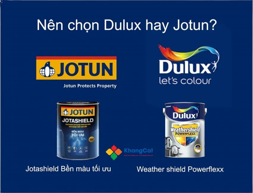 So sánh các dòng sơn nước phủ bóng ngoài trời của Dulux, Jotun và Nippon